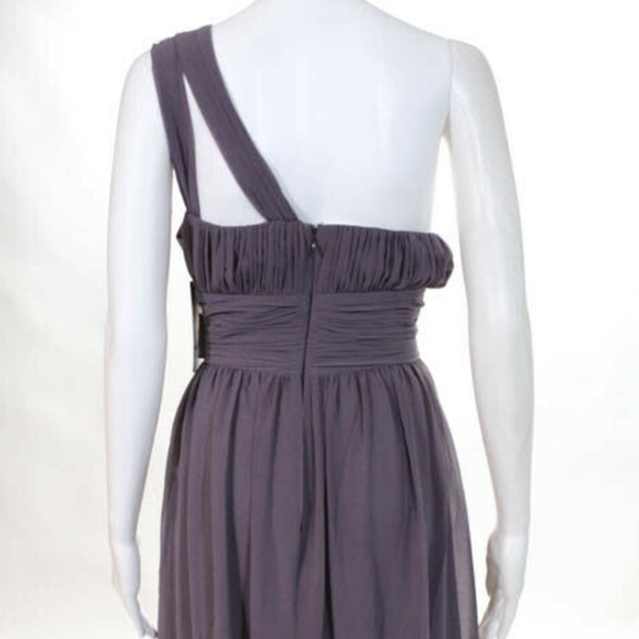 Donna Morgan Lavender Asymmetric Neck New Dress 12 - Picture 5 of 8